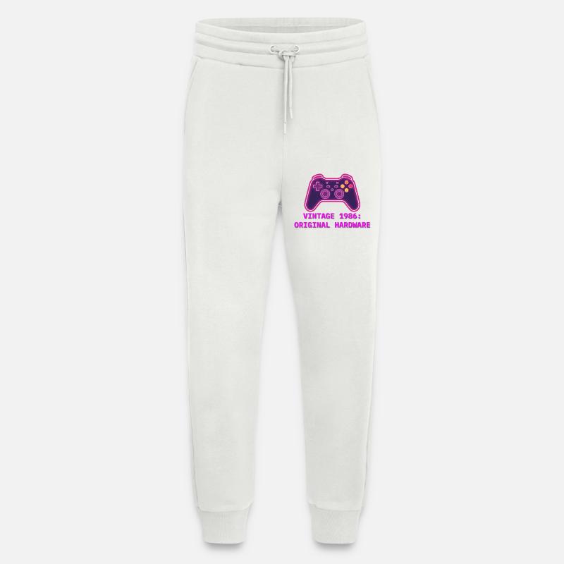 Neon Controller 1986 Retro - 40th Birthday - Jogging Pants - made by SPREAD  - OFF WHITE
