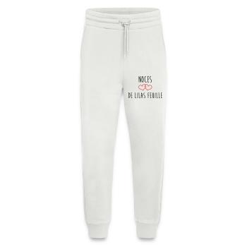 Noces de Lilas 63 ans de mariage - Pantalon de jogging bio décontracté fabriqué en UE - OFF WHITE - Devant