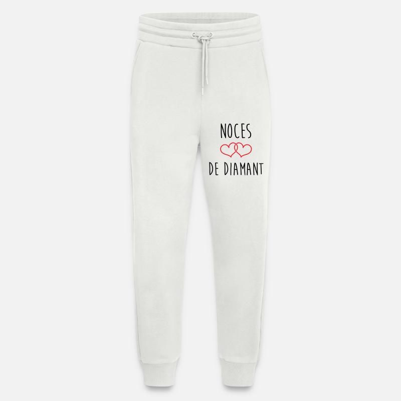 Wedding Anniversary - Diamond Wedding (60 years) - Jogging Pants - made by SPREAD  - OFF WHITE