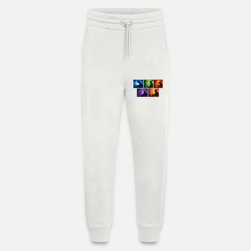 Ombre de code multi-écran - Pantalon de jogging bio décontracté fabriqué en UE - OFF WHITE