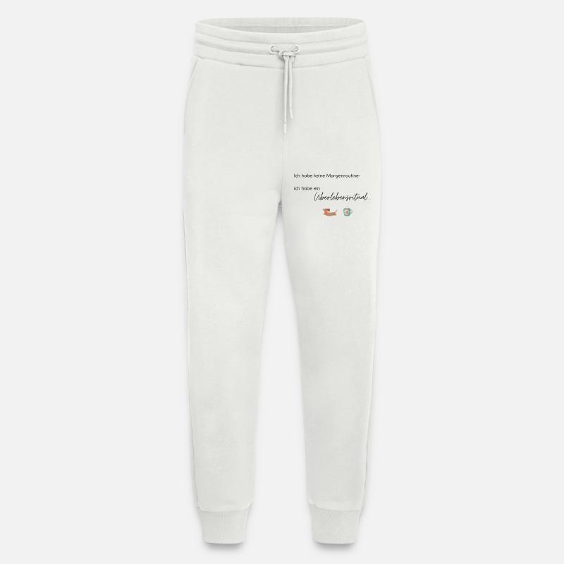 LIEBEVOLL Morgenroutine Dackel  - Jogginghose - made by SPREAD - OFF WHITE