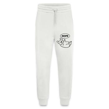 Lachender Frenchie Nope Outline - Jogginghose - made by SPREAD - OFF WHITE - Vorne