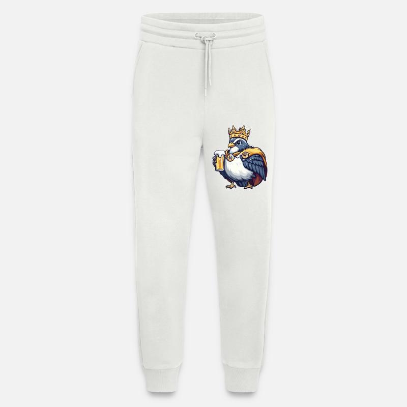 Taube Vogel Bier König - Jogginghose - made by SPREAD - OFF WHITE
