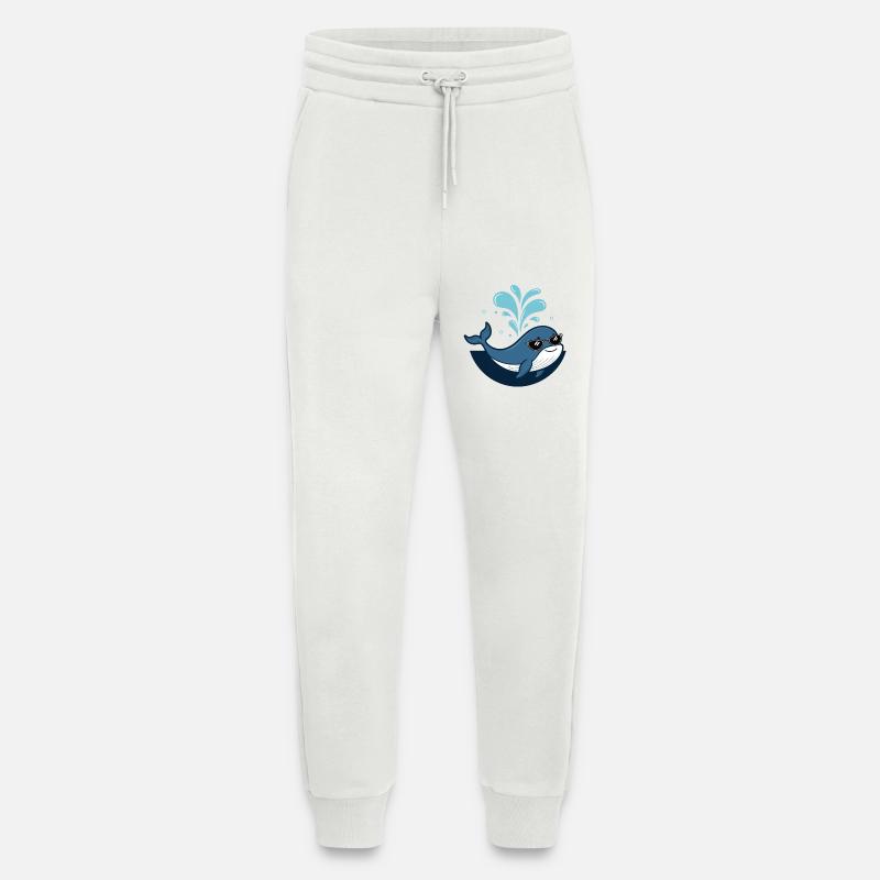 Whale Stylish Black Glasses - Jogginghose - made by SPREAD - OFF WHITE