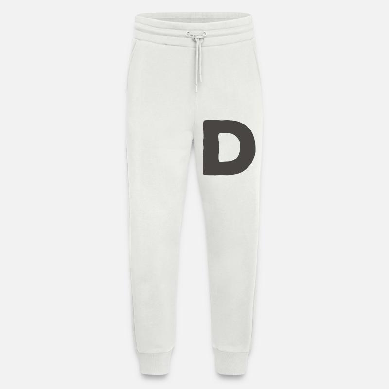 Minimalbuchstabe D Fett Monogramm-Typografie - Jogginghose - made by SPREAD - OFF WHITE