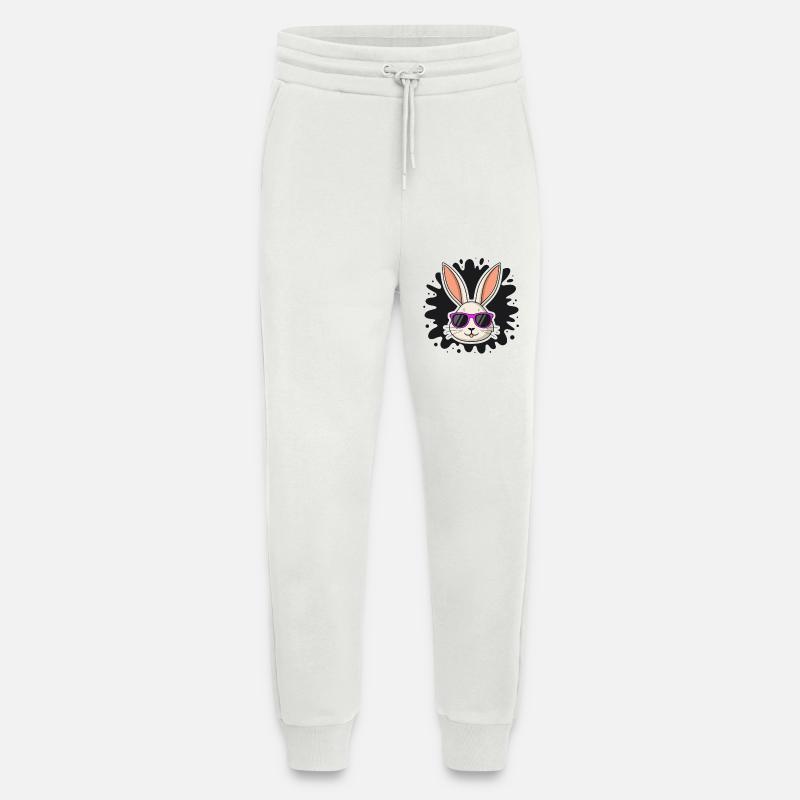 Chic Rabbit Lila Brille - Jogginghose - made by SPREAD - OFF WHITE