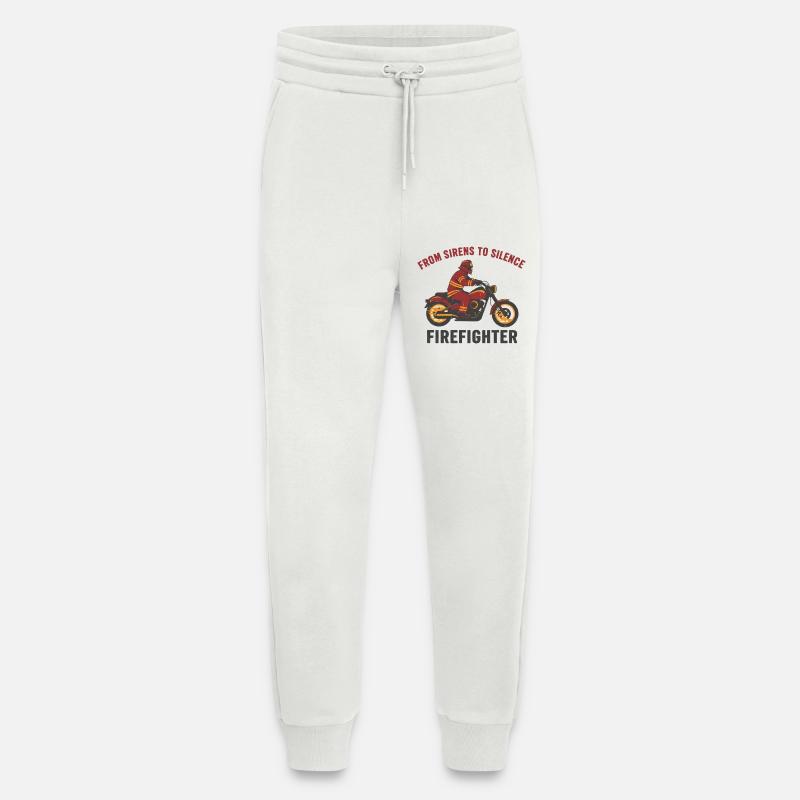 Feuerwehrmann-Biker-Abzeichen Schablone Kunst - Jogginghose - made by SPREAD - OFF WHITE