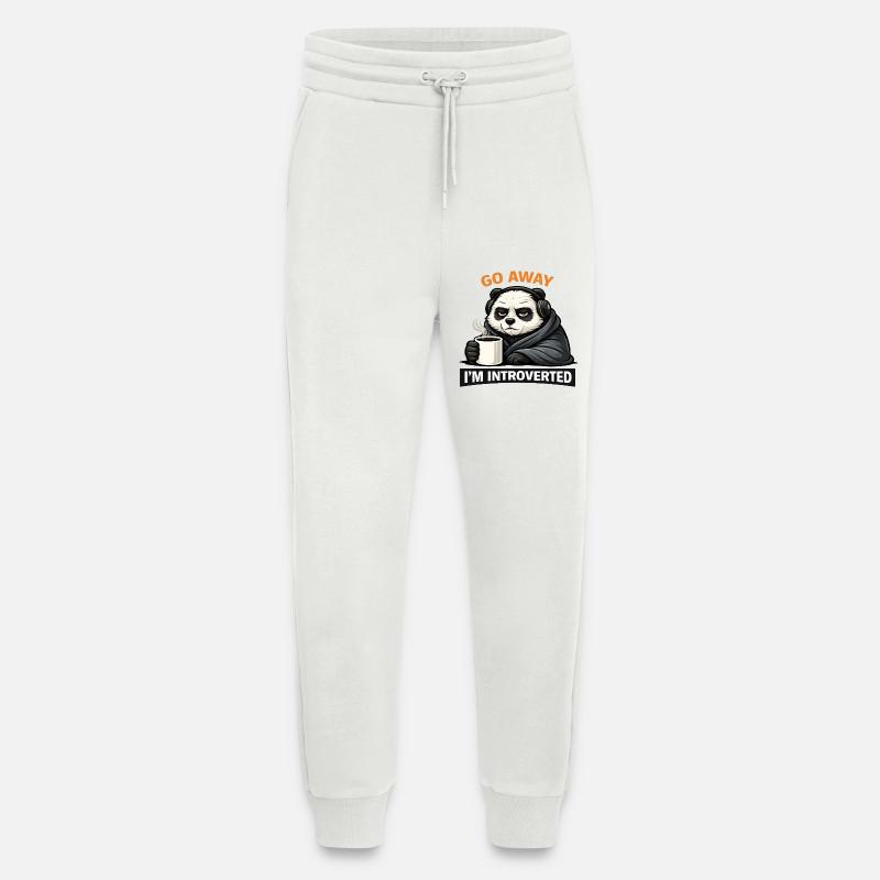 Introvertierter Panda Kaffee-Tee - Jogginghose - made by SPREAD - OFF WHITE