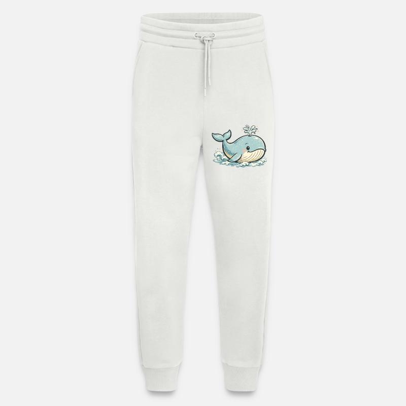 Kleiner Blauwal Spritztier - Jogginghose - made by SPREAD - OFF WHITE