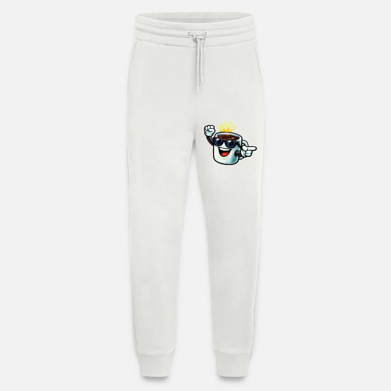 Coffee mug with sunglasses - Jogging Pants - made by SPREAD - OFF WHITE