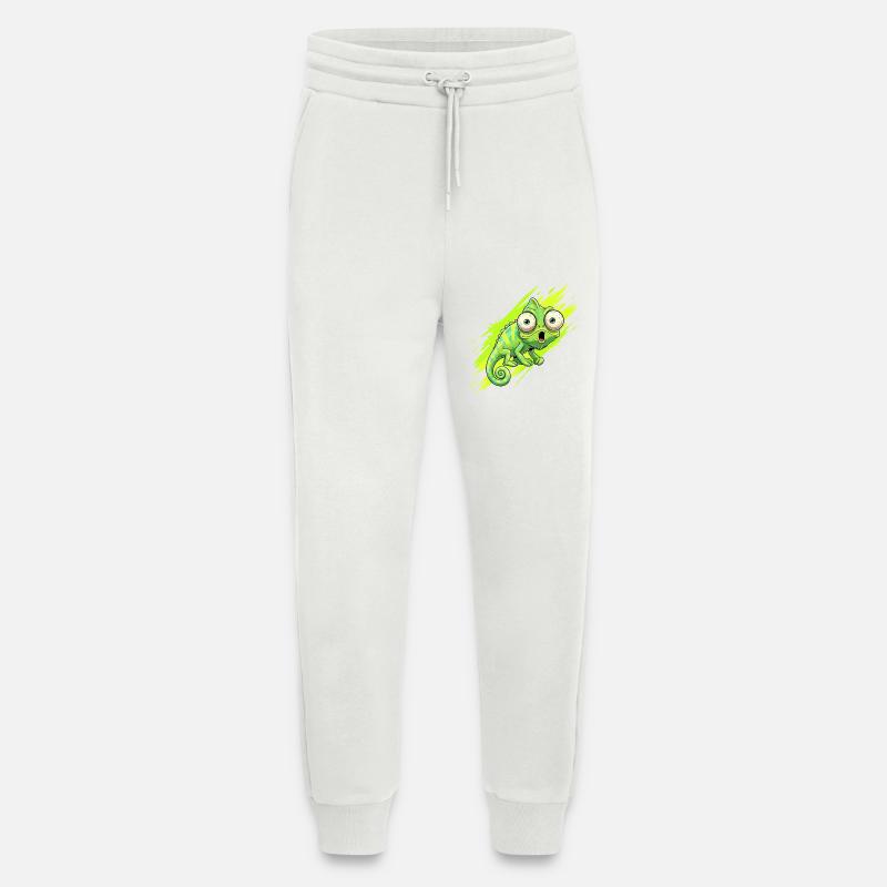 Neon Chameleon Splash - Jogging Pants - made by SPREAD  - OFF WHITE