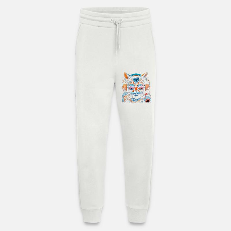 Neon DJ-Katze mit Kopfhörern - Jogginghose - made by SPREAD - OFF WHITE
