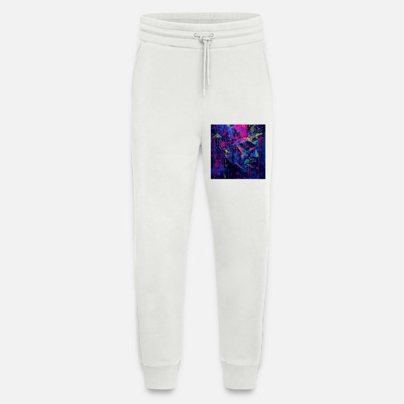 Neon-Graffiti-Porträtspritzer - Jogginghose - made by SPREAD - OFF WHITE
