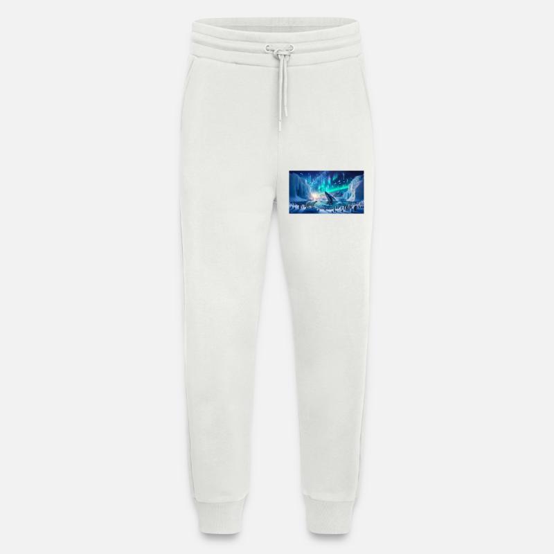 Polarpolarlichter und Wale - Jogginghose - made by SPREAD - OFF WHITE