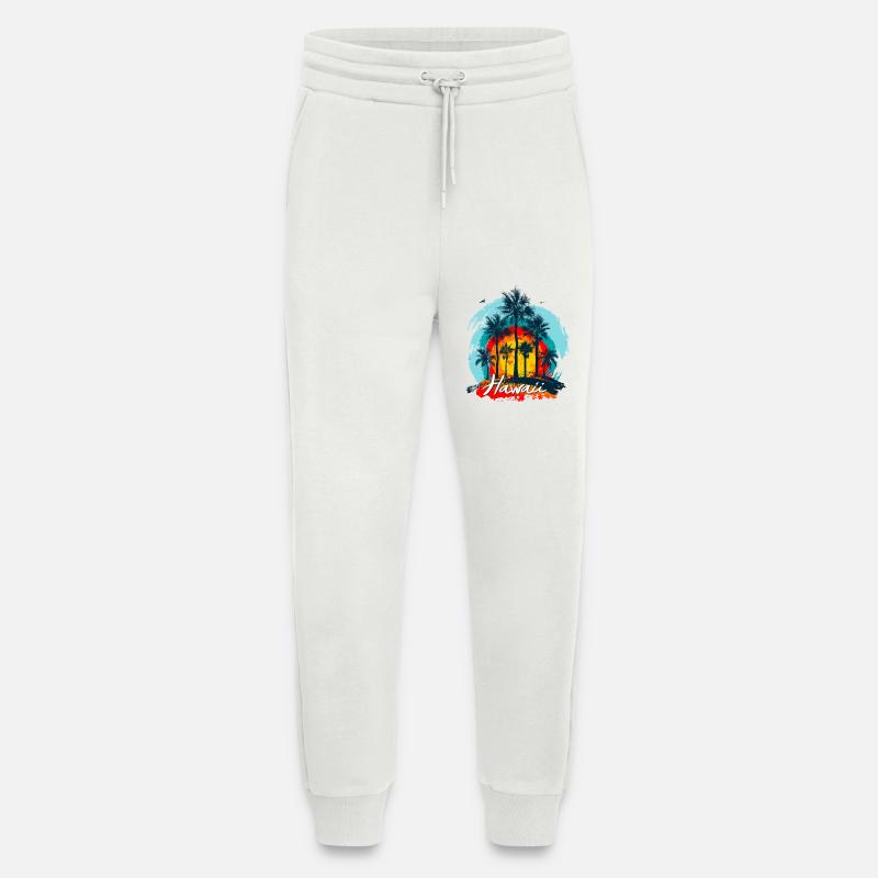 Palm Sunset Hawaii Splash - Jogginghose - made by SPREAD - OFF WHITE