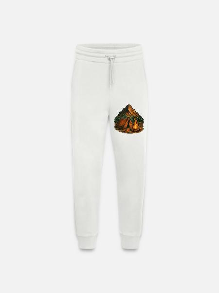 Mountain camping around the campfire - Jogging Pants - made by SPREAD - OFF WHITE