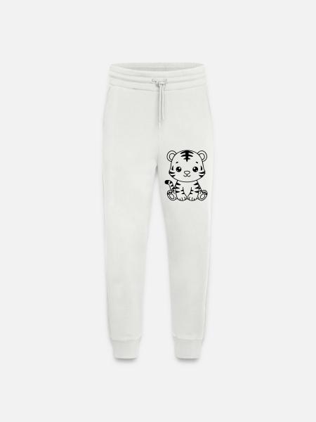 Cute Baby Tiger – Black & White Cub - Jogging Pants - made by SPREAD - OFF WHITE