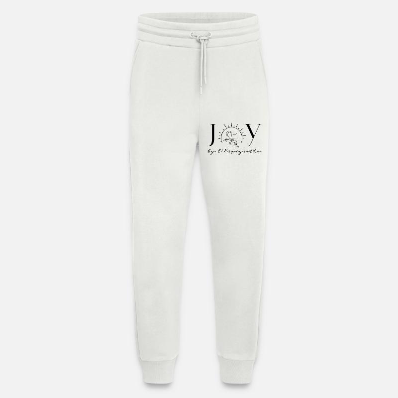 Logo_devant - Pantalon de jogging bio décontracté fabriqué en UE - OFF WHITE