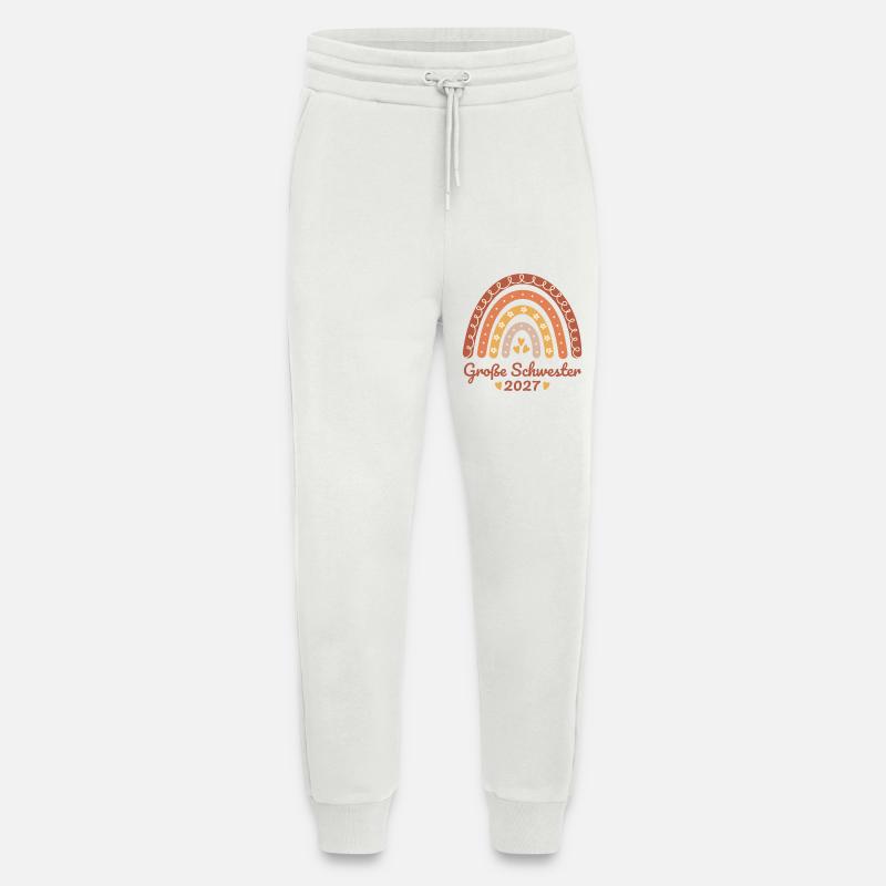 Große Schwester 2027 Boho Regenbogen - Jogginghose - made by SPREAD - OFF WHITE
