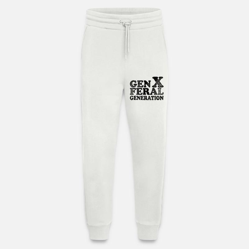 Génération Féroce Vintage Génération X - Pantalon de jogging bio décontracté fabriqué en UE - OFF WHITE