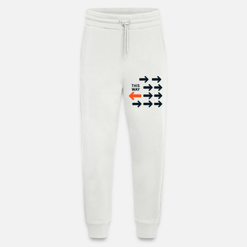 Inverted Arrow Against Current Design This Way Tot - Jogging Pants - made by SPREAD - OFF WHITE