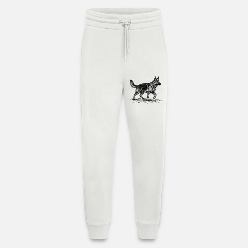 Schäferhund Sketch – Deutscher Schäferhund Design - Jogginghose - made by SPREAD - OFF WHITE