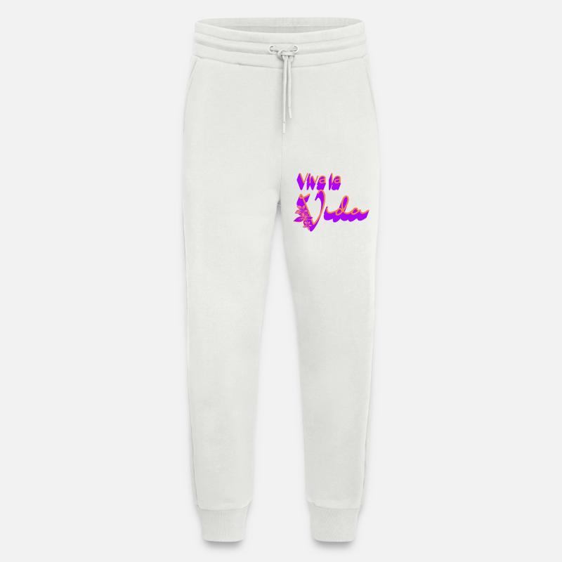 Auf das Leben Blumen-Design - Jogginghose - made by SPREAD - OFF WHITE