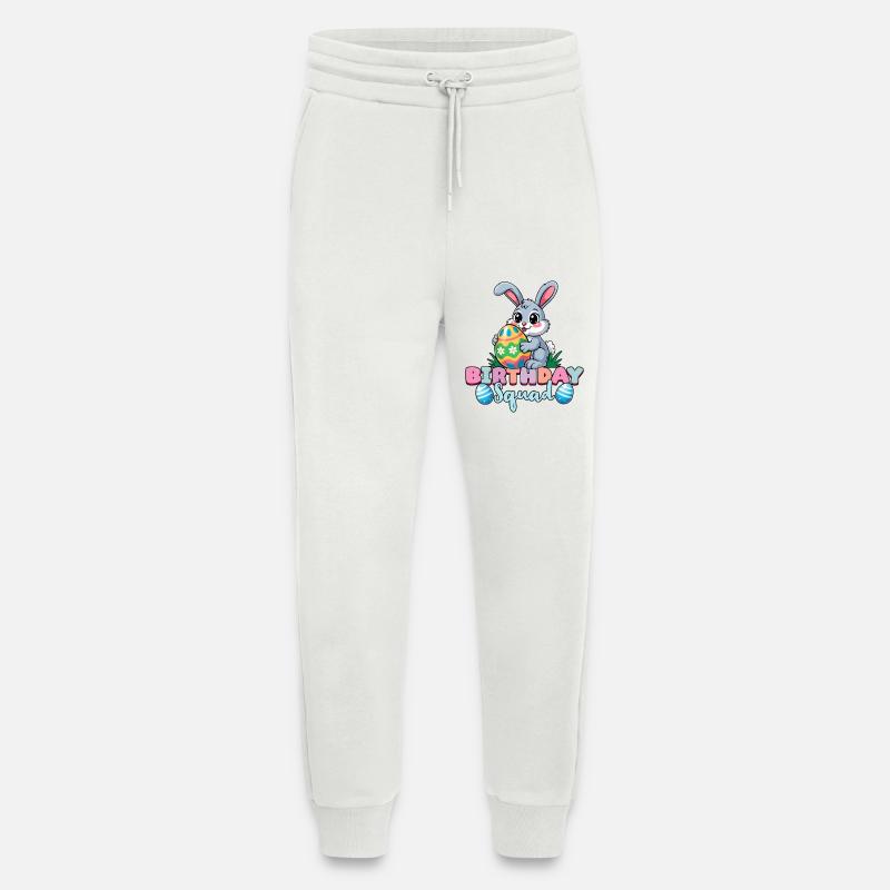 Birthday Squad Happy Easter Bunny Spring - Jogging Pants - made by SPREAD  - OFF WHITE