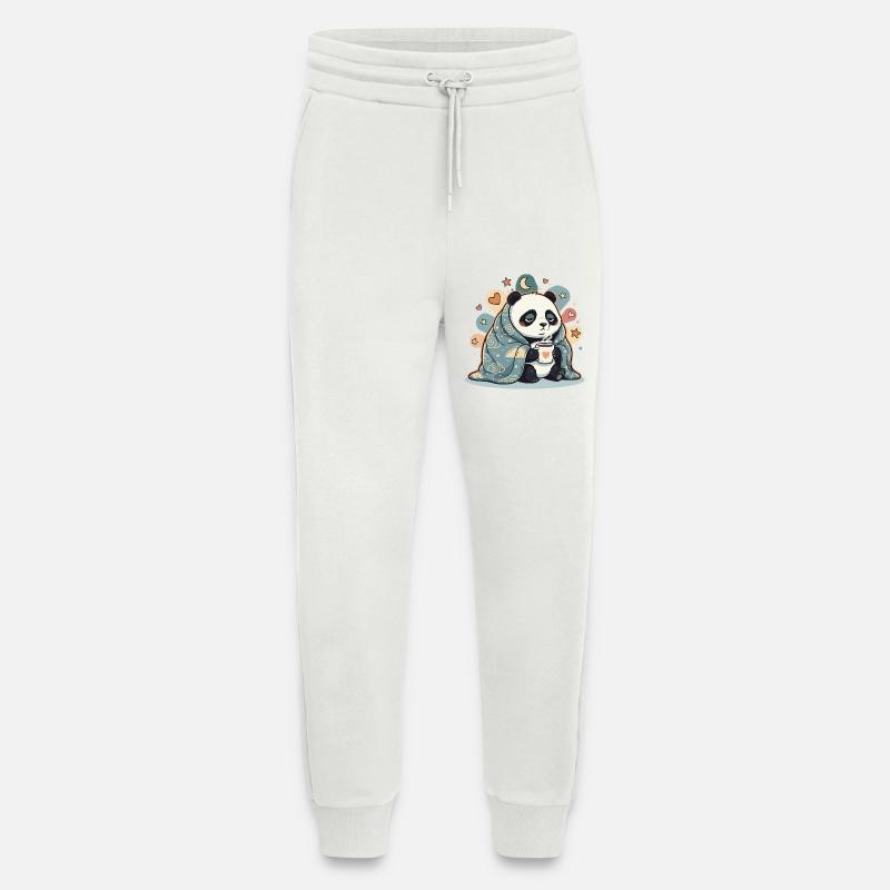 Kuschelpanda unter Wolkendecke - Jogginghose - made by SPREAD - OFF WHITE