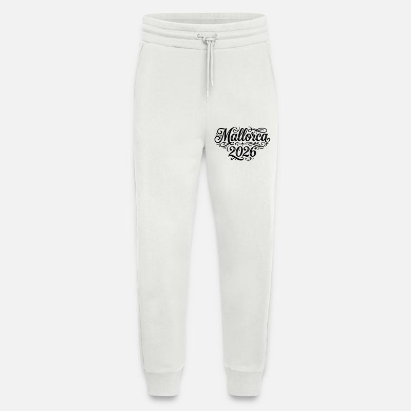 Mallorca 2026 Palm Tree - Jogging Pants - made by SPREAD  - OFF WHITE