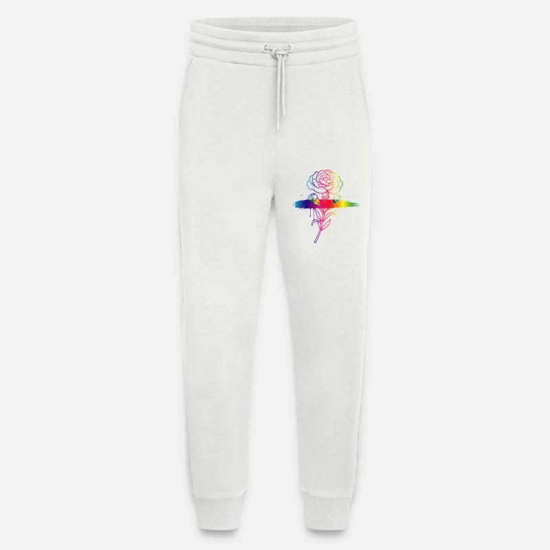 Rainbow Carnation Neon Gradient Art - Jogging Pants - made by SPREAD  - OFF WHITE