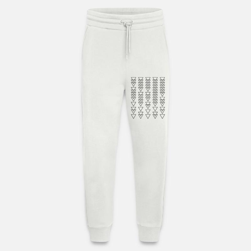Triangles Pattern design - Jogging Pants - made by SPREAD  - OFF WHITE