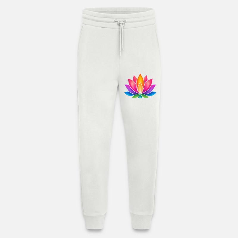 Leuchtende Lotusblüte Farbexplosion - Jogginghose - made by SPREAD - OFF WHITE