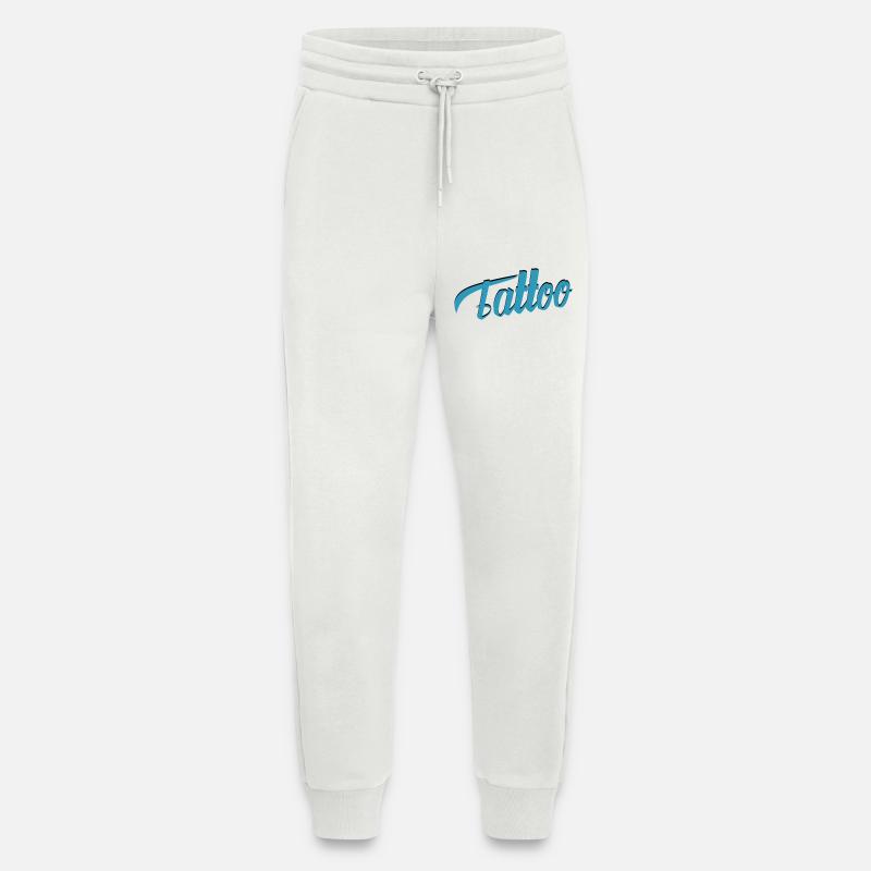 Tattoo Script in Teal - Jogging Pants - made by SPREAD  - OFF WHITE