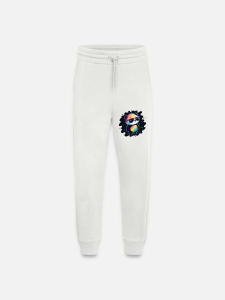 Panda Rainbow Galaxy Cool Glasses - Jogging Pants - made by SPREAD  - OFF WHITE
