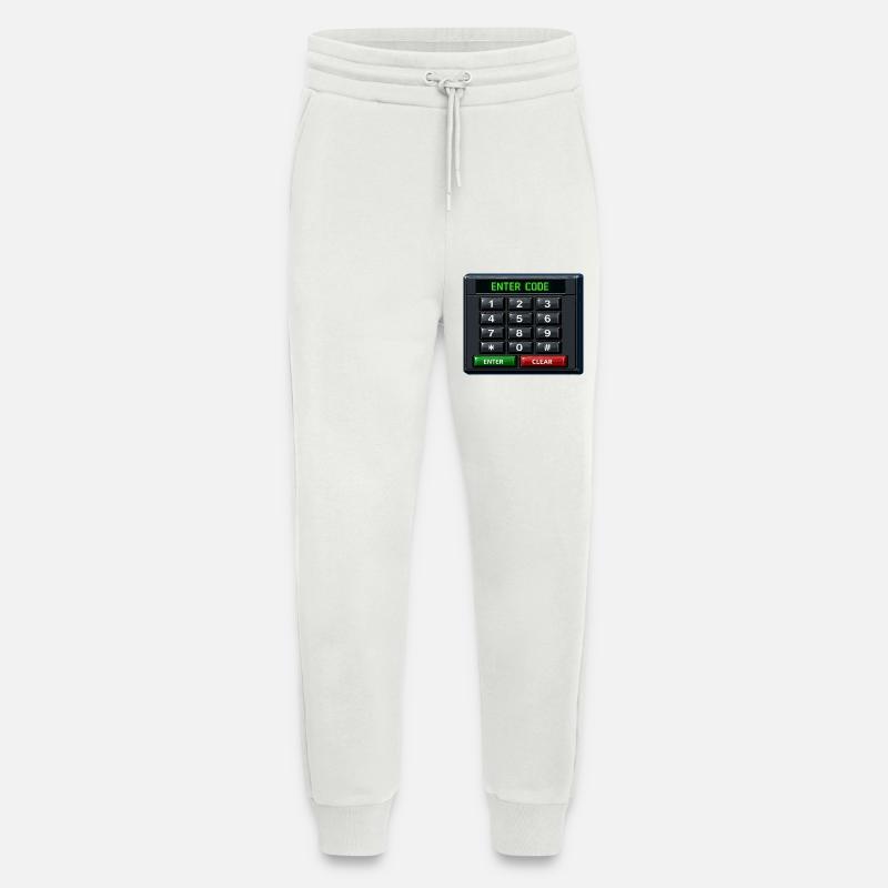 Entrée du code Clavier néon - Pantalon de jogging bio décontracté fabriqué en UE - OFF WHITE