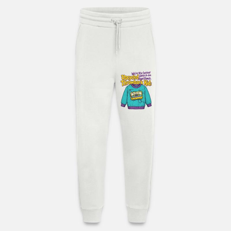 90er Upcycled Throwback Retro Kassette - Jogginghose - made by SPREAD - OFF WHITE
