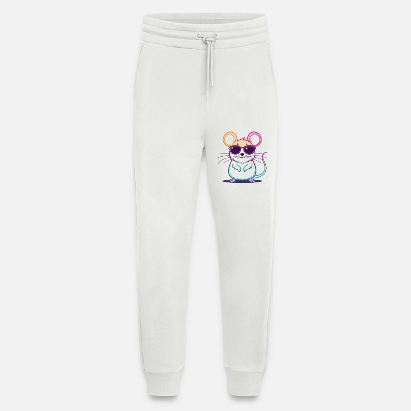 Rainbow Mouse Glasses - Jogging Pants - made by SPREAD  - OFF WHITE