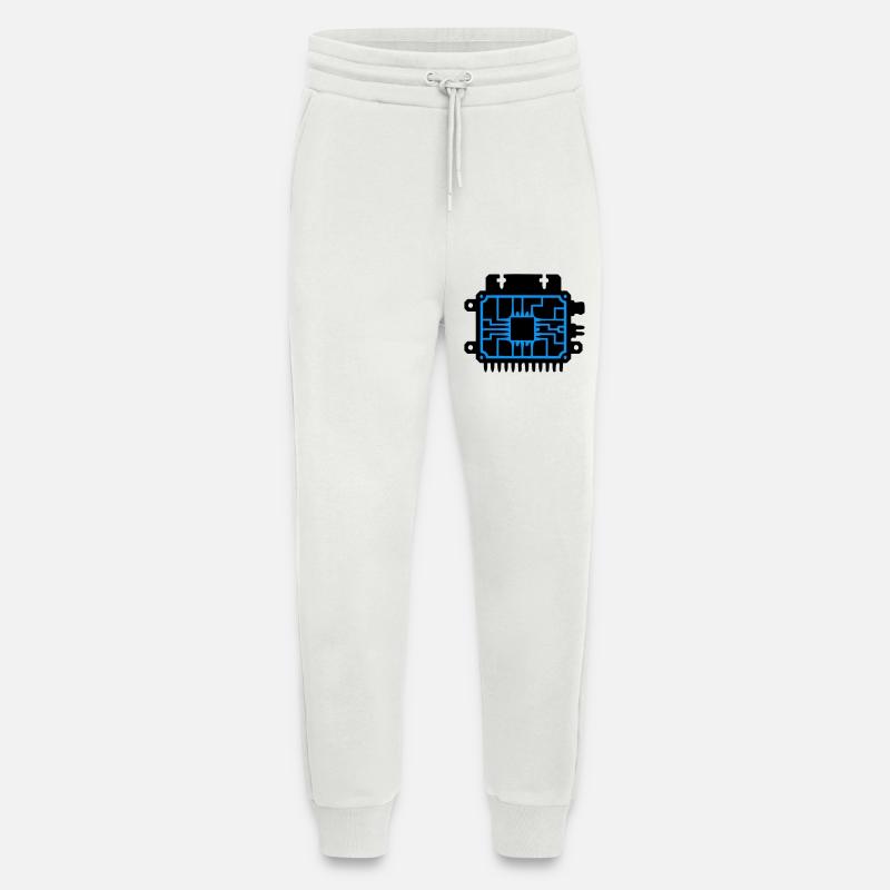 Microchip PCB IT Logo - Jogging Pants - made by SPREAD  - OFF WHITE