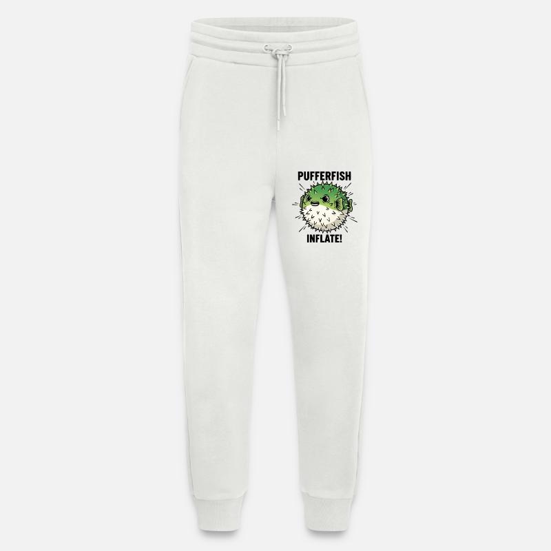 Globe Fish Danger Inflation Schwarzer Kugelfisch - Jogginghose - made by SPREAD - OFF WHITE
