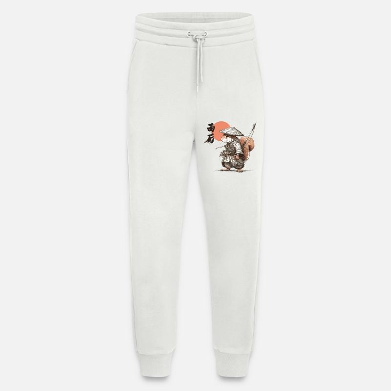 Samurai Squirrel under Red Sun - Jogging Pants - made by SPREAD  - OFF WHITE