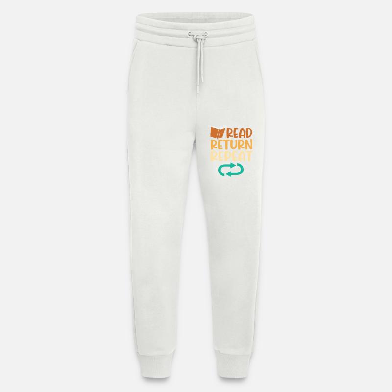 Library Book Bookworm Reading Bookworm - Jogging Pants - made by SPREAD  - OFF WHITE