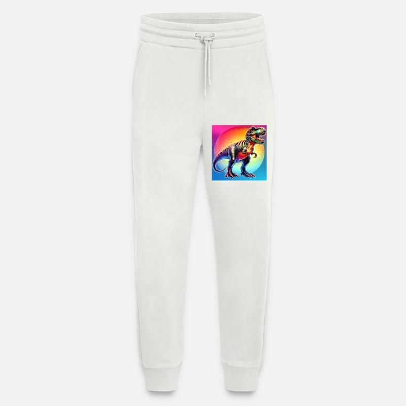 dinosaure - Pantalon de jogging bio décontracté fabriqué en UE - OFF WHITE