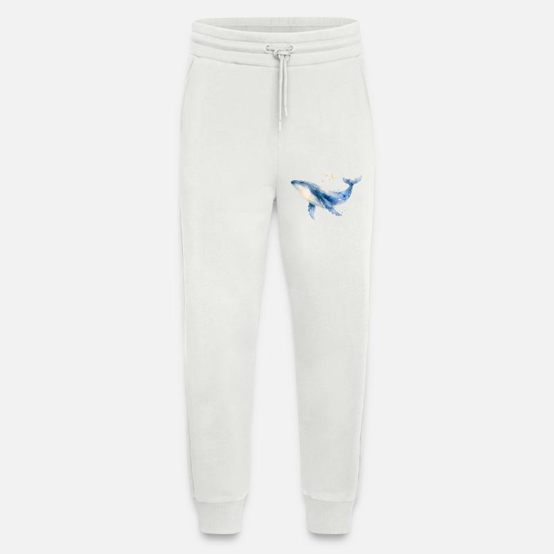 Wal Aquarell by MEERchandise  - Jogginghose - made by SPREAD - OFF WHITE