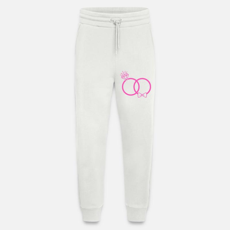 Eheringe pink - Jogginghose - made by SPREAD - OFF WHITE