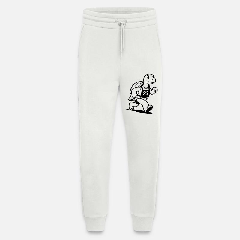 turtle marathon - Jogging Pants - made by SPREAD  - OFF WHITE