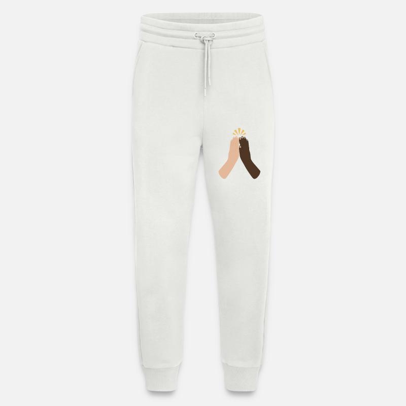 Diverse Hands Clap Unity - Jogging Pants - made by SPREAD  - OFF WHITE