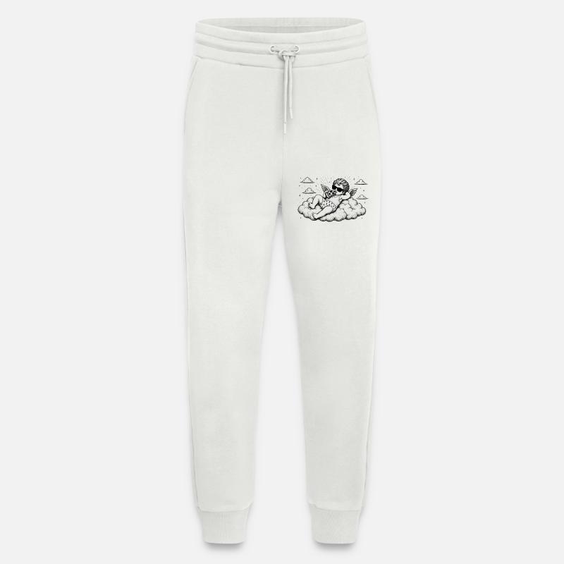 Cherub chills with pizza on cloud - Jogging Pants - made by SPREAD  - OFF WHITE