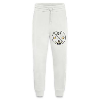 Bachelor Party Groom Hand Signal Beer Circle Symbol POS 3C - Jogging Pants - made by SPREAD  - OFF WHITE - Front