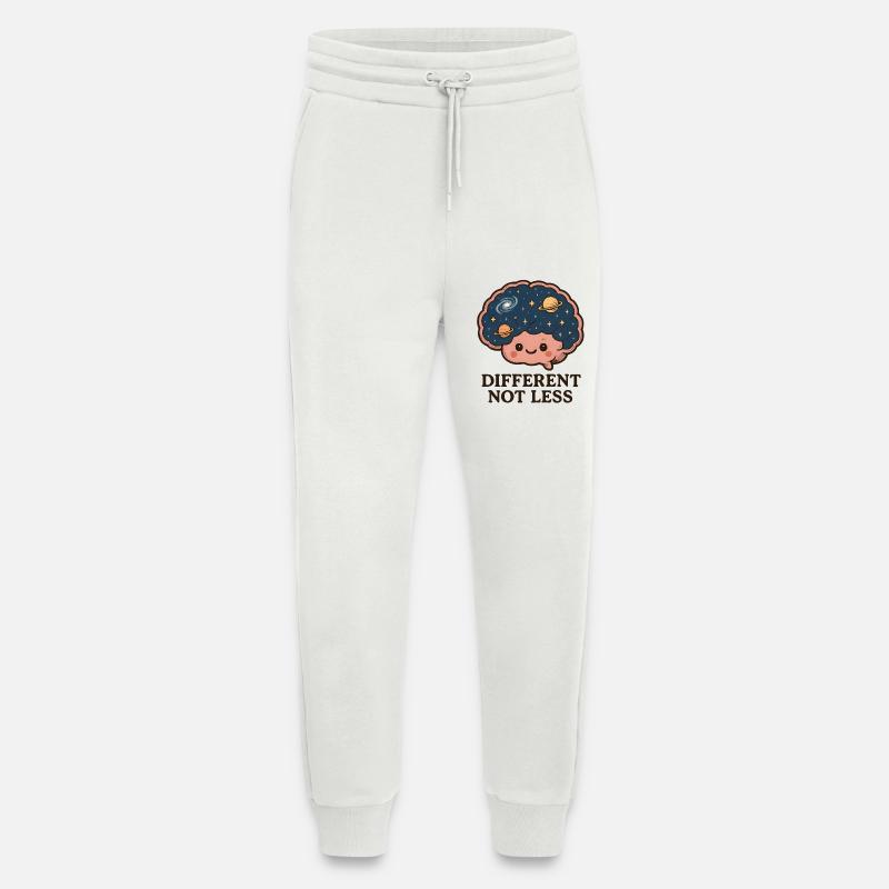 Different, no less brain art - Jogging Pants - made by SPREAD  - OFF WHITE